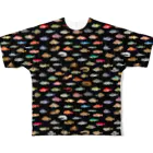 猫と釣り人のFISH_FB_DOT_1K All-Over Print T-Shirt