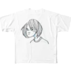 tom kawaharaのGirl フルグラフィックTシャツ