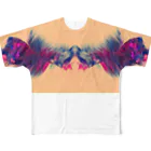 アオムラサキの色彩の羽根 001 フルグラフィックTシャツ