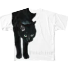 猫とやっし～ぃのアレコレの黒猫 フルグラフィックTシャツ