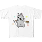 ぼたもちFactoryのたこ焼きデグー フルグラフィックTシャツ