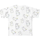 ぽこじろう雑貨店  mili mili (ミリミリ)の小動物星座  両面  大柄 All-Over Print T-Shirt