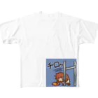 MedicalKUNのラグビーイノシシ フルグラフィックTシャツ