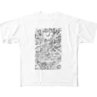 中林堂_手書き本舗のchaos_No3 All-Over Print T-Shirt