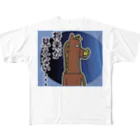 MedicalKUNのかぶりものシリーズ★馬『将来が見えない…』 All-Over Print T-Shirt