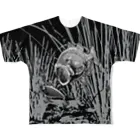 猫と釣り人のBLACK BASS2_FB_FW フルグラフィックTシャツ