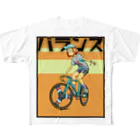 nidan-illustrationのバランス (inked fixie girl) フルグラフィックTシャツ