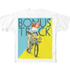 nidan-illustrationのBONUS TRACK (inked fixie girl) フルグラフィックTシャツ