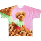 juuunnnkのコンテンツに応じた犬 フルグラフィックTシャツ