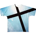 RyoY_ArtWorks_GalleryのCross_Sky All-Over Print T-Shirt