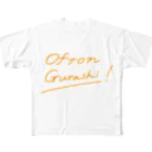 オフトゥンぐらし！のOfton Gurashi!（でかいロゴ） フルグラフィックTシャツ