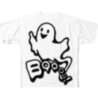 Cɐkeccooのおばけちゃんばぁ!(Boo!ゴースト) フルグラフィックTシャツ