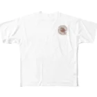 TAIYAKI INSANITYの（↑背面）TAIYAKI INSANITY ver.2　ネイビー All-Over Print T-Shirt