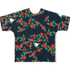 のりこ茶番ショップの改パンダツバキ All-Over Print T-Shirt