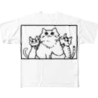 あらだらーのみけねこしまい フルグラフィックTシャツ