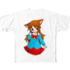 まっつん工房のネコミミの女の子 フルグラフィックTシャツ