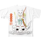 友やの疫病退散　ニャマト　フルグラフィックTシャツ　立ち All-Over Print T-Shirt