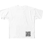 SOcialDistance chanの健康志向QR All-Over Print T-Shirt