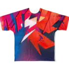 iNvisibleColorsのInvisiblecolors_Stencil_Orange フルグラフィックTシャツ