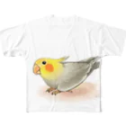 まめるりはことりのオカメインコ　レキ【まめるりはことり】 All-Over Print T-Shirt