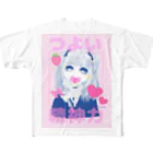 にくまん子の✨🥺💕✂️🐣🍼🔪🎀🍓つよい精神力🍓🎀🔪🍼🐣✂️💕🥺✨ フルグラフィックTシャツ