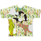 バクの森 〜マレーバクや動物イラストのグッズ 〜のバクの森シリーズ All-Over Print T-Shirt