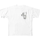 雪シカのオリキャラショップの幸せを願うロボ All-Over Print T-Shirt