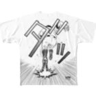 BASEBALL LOVERS CLOTHINGの【前面プリント】「スピードスター／快足ブラック」 All-Over Print T-Shirt