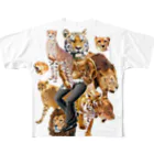 AC部の猛獣プリント フルグラフィックTシャツ