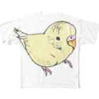 まめるりはことりの可愛いセキセイインコ　おすましちゃん【まめるりはことり】 フルグラフィックTシャツ