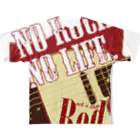 まちゅ屋のNo Rock. No Life. Red フルグラフィックTシャツ