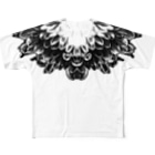 HOUSE DANCE MANIAのBotanical・White All-Over Print T-Shirt