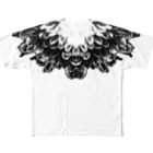 HOUSE DANCE MANIAのBotanical・White All-Over Print T-Shirt