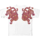 菊地純のタコさんタトゥー All-Over Print T-Shirt