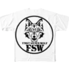 グレサラ・ショップのFSW(黒) フルグラフィックTシャツ