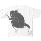 suparnaのかえるくん　モノクロ All-Over Print T-Shirt