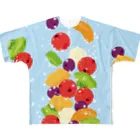 日下田のフォーリングフルーツポンチ フルグラフィックTシャツ