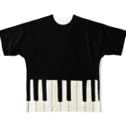 OMENYAのI LOVE PIANO フルグラフィックTシャツ