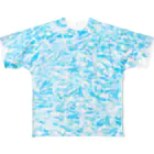 謎モノ店の氷柄 フルグラフィックTシャツ
