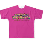 HappyGorillaのMito cup3ピンク　裏迷彩-1 フルグラフィックTシャツ