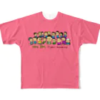 HappyGorillaのMito cup3　ピンク　裏迷彩-3 フルグラフィックTシャツ