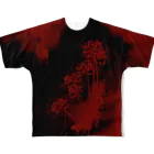 桜居春斗の彼岸の朱殷(曼珠沙華) フルグラフィックTシャツ