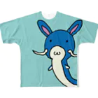 Shimitaku Shopのうなさぎ BIGプリント (Lサイズ推奨) All-Over Print T-Shirt