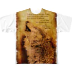 nature boxのHowling Wolf 2 フルグラフィックTシャツ
