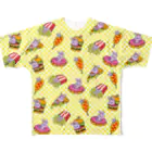 YUMEのうさぎ柄（黄色） All-Over Print T-Shirt