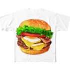 food・raboのビッグハンバーガー フルグラフィックTシャツ