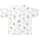 まめるりはことりのいっぱいセキセイインコちゃん【まめるりはことり】 All-Over Print T-Shirt