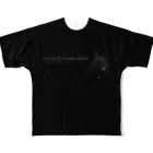 ひょうたん屋のシルフィース（つばさ,黒,前背両面）  All-Over Print T-Shirt