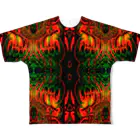 Maniac Labのサイケデリック　赤 All-Over Print T-Shirt
