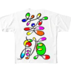 創作文字とコトバ。のアート文字【笑顔】 All-Over Print T-Shirt